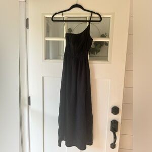 Abercrombie & Fitch black one strap long dress - size XS Petite